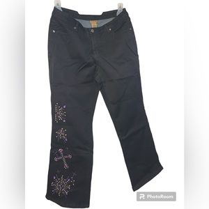 NWT Midnight Velvet black designer jeans size 12